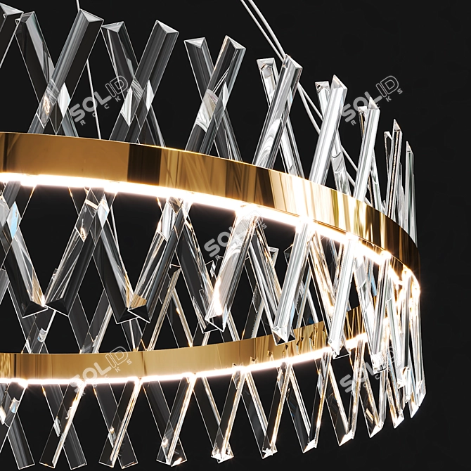 Elegant Crystal Chandelier Carola B 3D model image 2