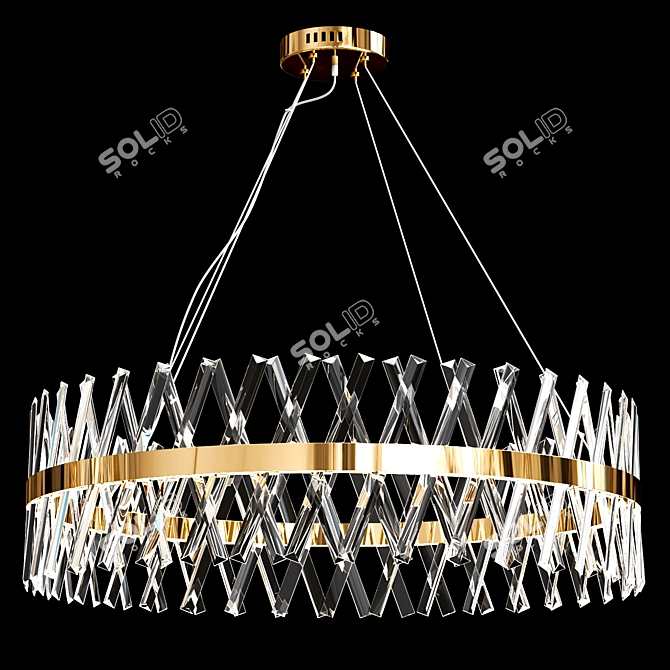 Elegant Crystal Chandelier Carola B 3D model image 3