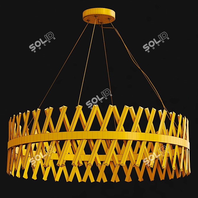 Elegant Crystal Chandelier Carola B 3D model image 4