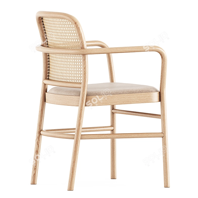 Elegant Bent Armchair by Timeandstyle 3D model image 3