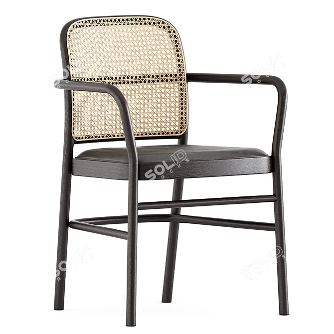 Elegant Bent Armchair by Timeandstyle 3D model image 4