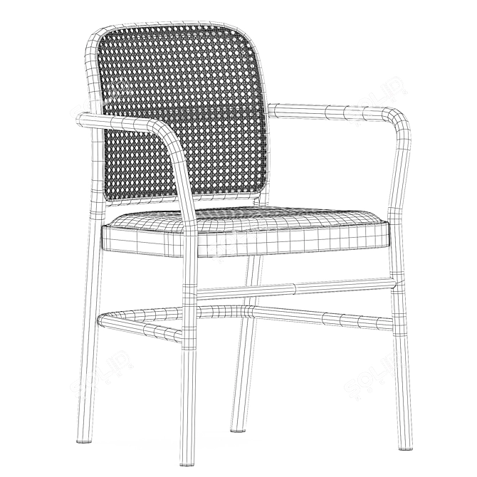 Elegant Bent Armchair by Timeandstyle 3D model image 5