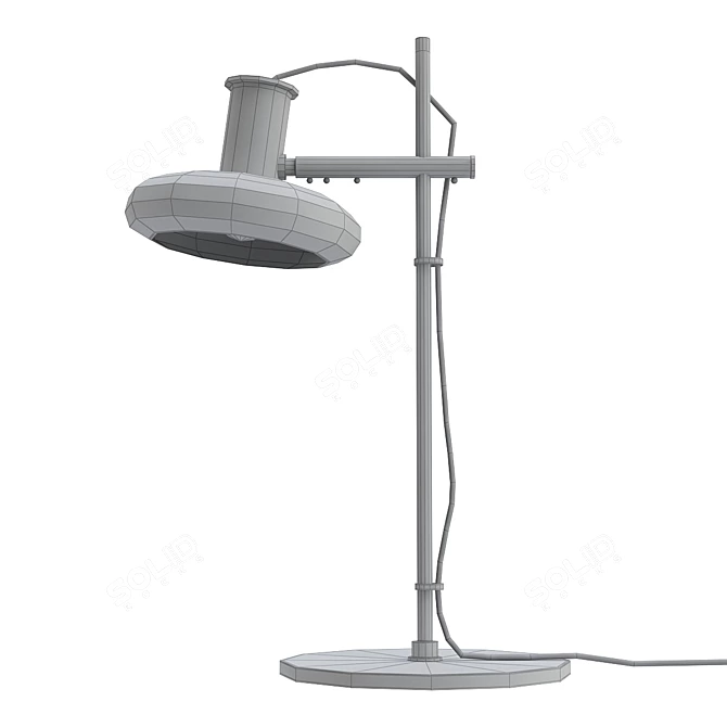 Vintage Danish Table Lamp 3D model image 2