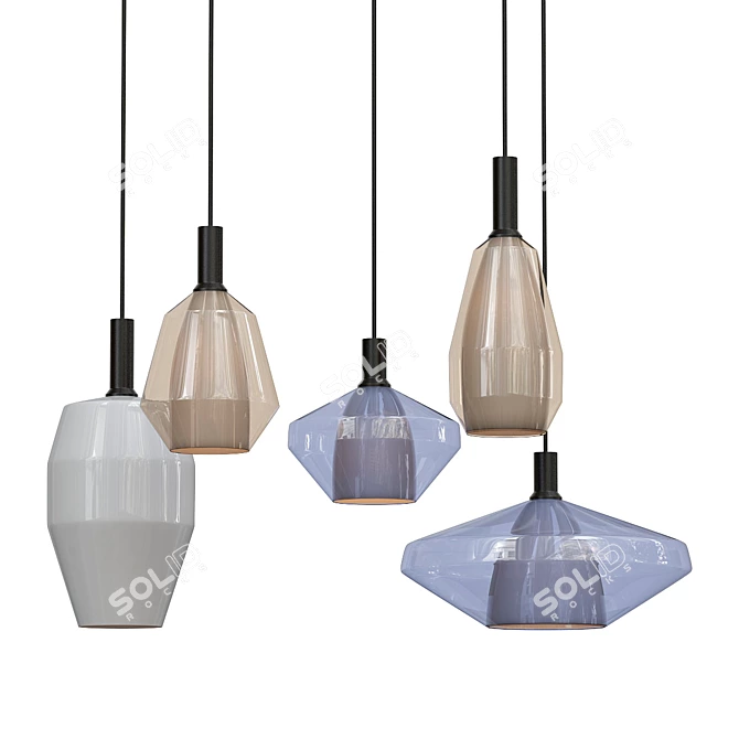 Elegant Pendant Light Fixture 3D model image 1