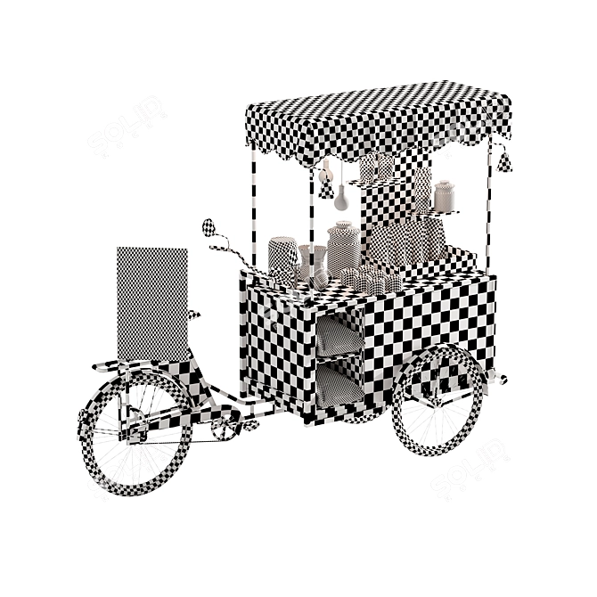 Mobile Coffee Bike Set 3 3D model image 7