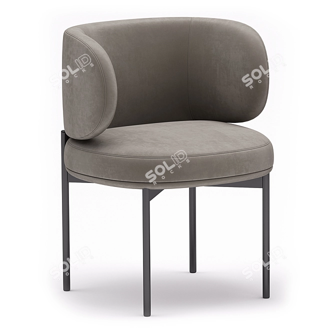 Gallotti&Radice Akiko Chair Collection 3D model image 2