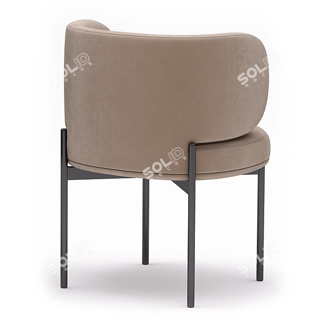 Gallotti&Radice Akiko Chair Collection 3D model image 6