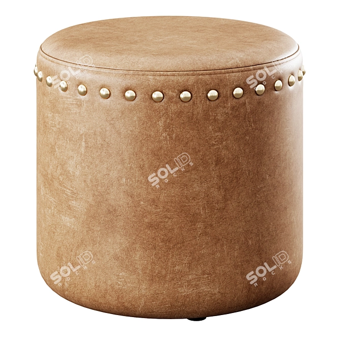 InRoom Designs Round Pouf 3D 3D model image 3