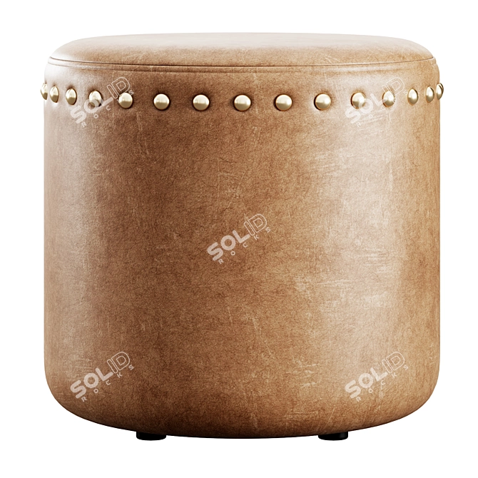 InRoom Designs Round Pouf 3D 3D model image 4