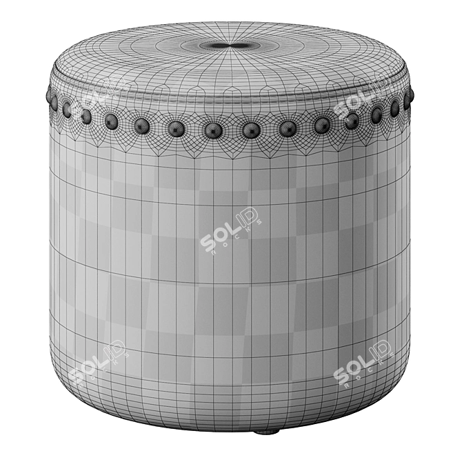 InRoom Designs Round Pouf 3D 3D model image 5