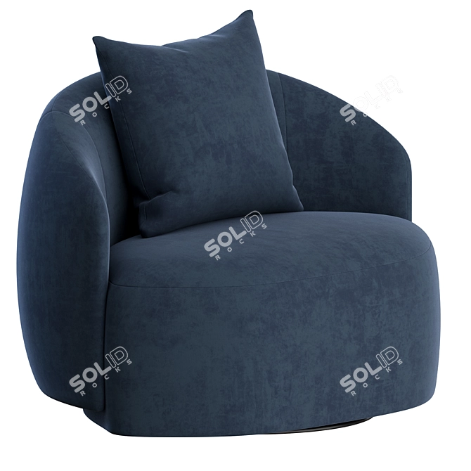 Elegant Taylor Lounge Armchair Set 3D model image 2