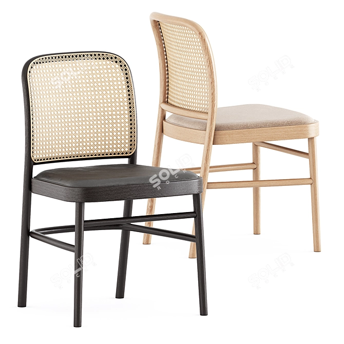 Timeandstyle Bent Chair: Elegant Design 3D model image 1