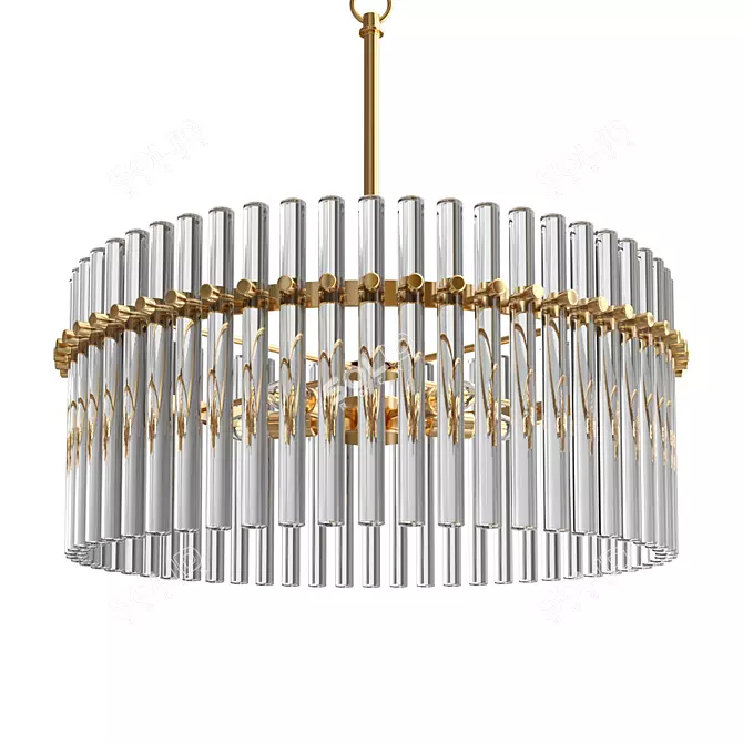 Casandra 5-Light Crystal Chandelier 3D model image 1