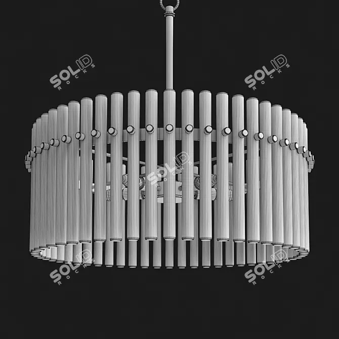 Casandra 5-Light Crystal Chandelier 3D model image 2