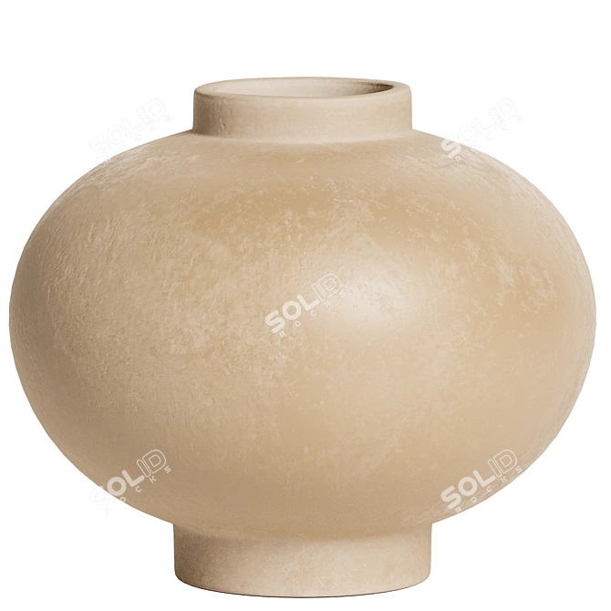 Modern Black Vase Set 3D model image 3