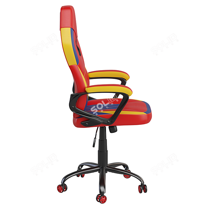 Gamer Leather Computer Gaming Chair 3D model image 3