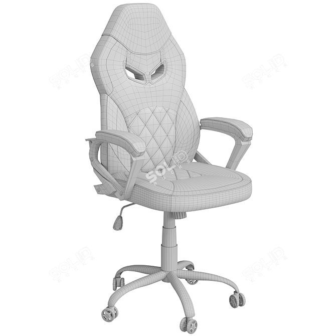 Gamer Leather Computer Gaming Chair 3D model image 6