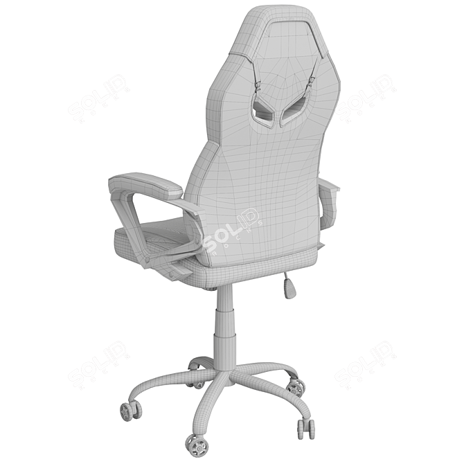 Gamer Leather Computer Gaming Chair 3D model image 7