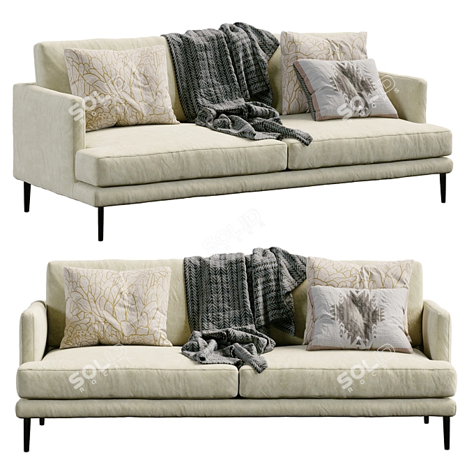 Elegant Bonaldo Paraiso Sofa  3D model image 1