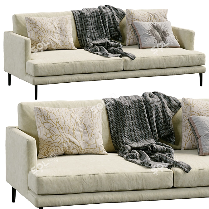 Elegant Bonaldo Paraiso Sofa  3D model image 5