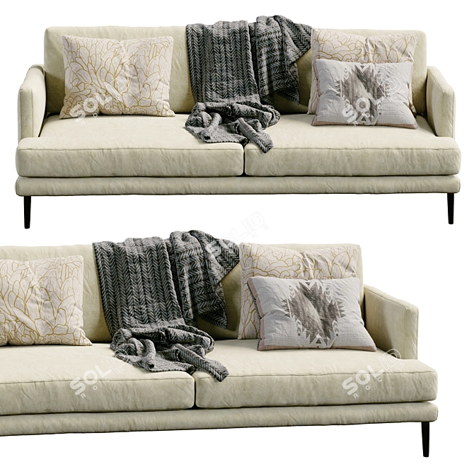 Elegant Bonaldo Paraiso Sofa  3D model image 6