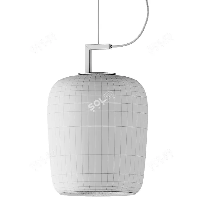 LED Blown Glass Pendant Lamp 3D model image 7
