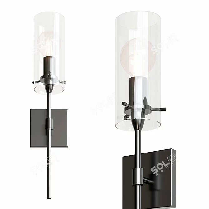 Elegant Dimmable Wallchiere Light Fixture 3D model image 1
