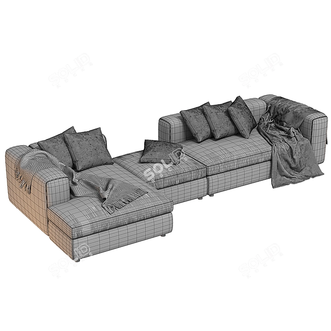 Modern Urban Chaise Longue Sofa 3D model image 4