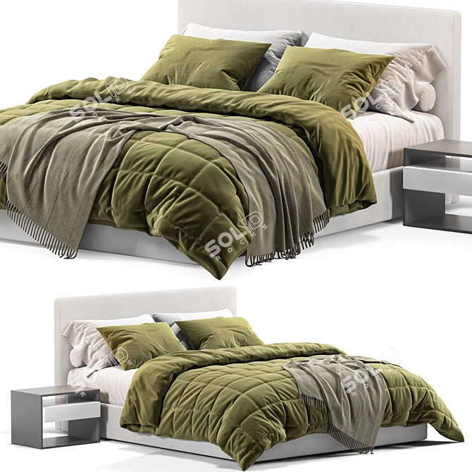 Luxury Lema Camille Bed Model 3D model image 1