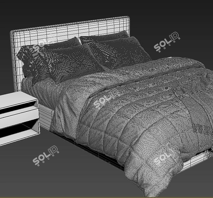 Luxury Lema Camille Bed Model 3D model image 4