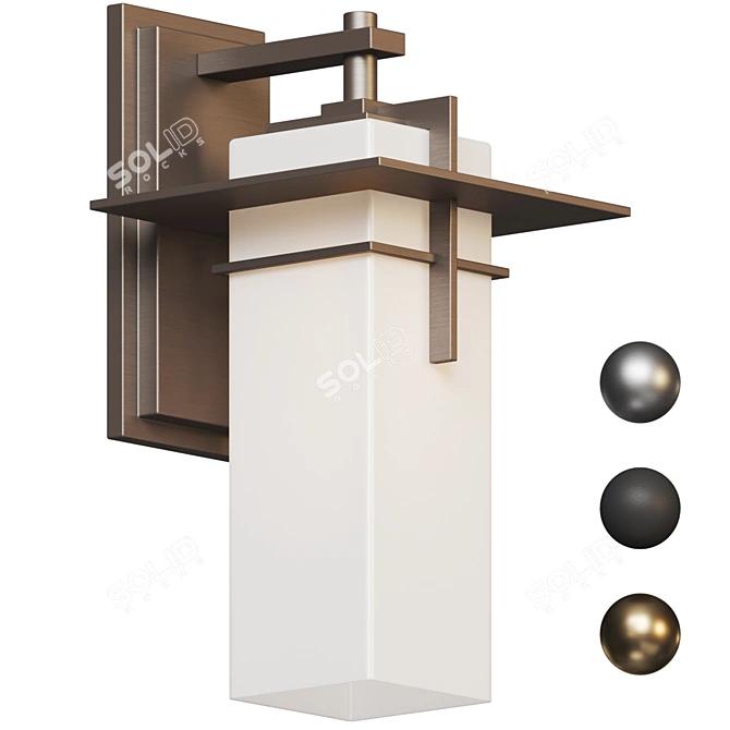 Outdoor Elegance With Caterham Wall Light 3D model image 1