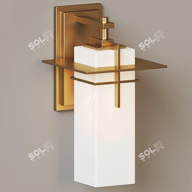 Outdoor Elegance With Caterham Wall Light 3D model image 2