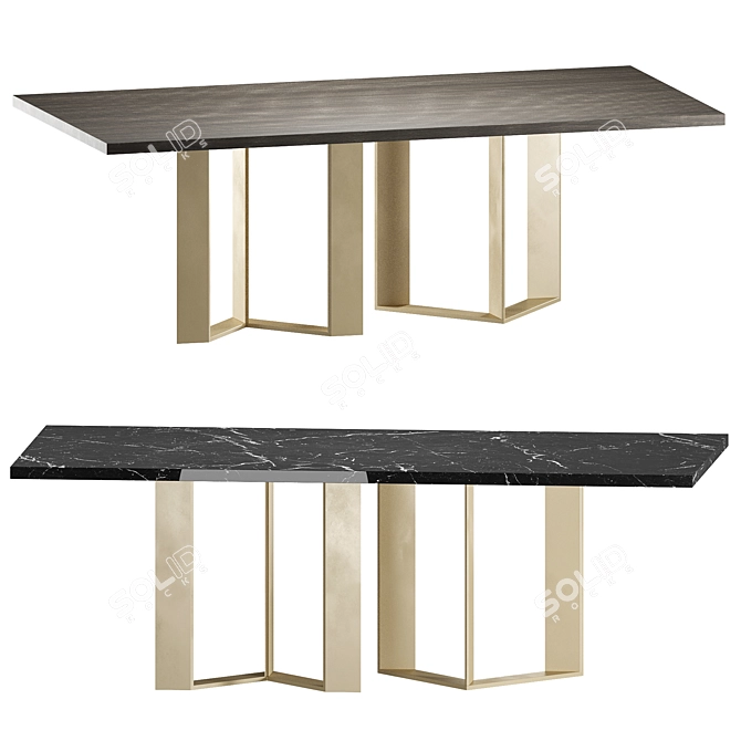 "Rochester Dining Table by Cazarina 3D model image 1