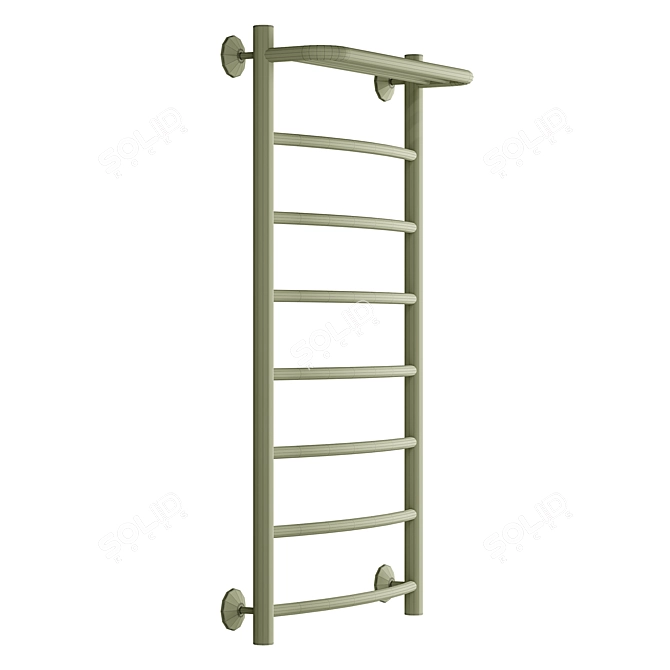 Chrome Water Towel Warmer 100x50 3D model image 2