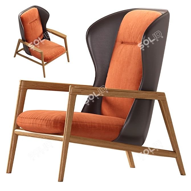 Natuzzi Margaret Armchair 3D Model 3D model image 3