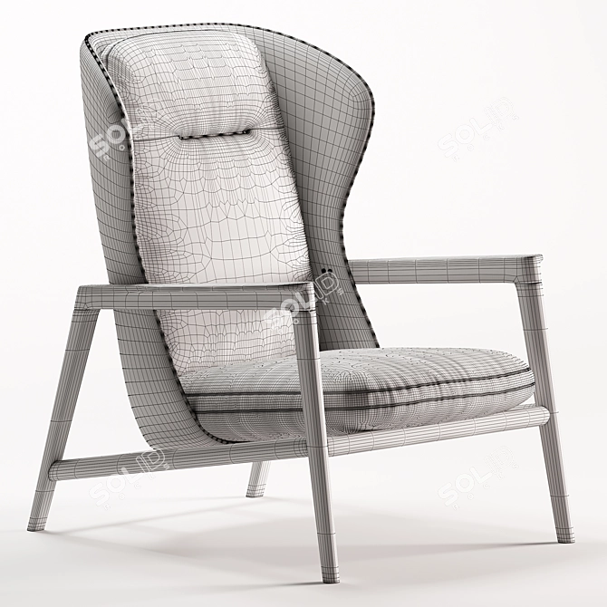 Natuzzi Margaret Armchair 3D Model 3D model image 6