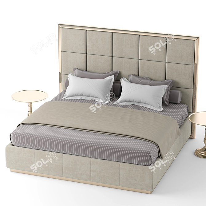 Sleek Diletta Opera Bed 3D model image 2