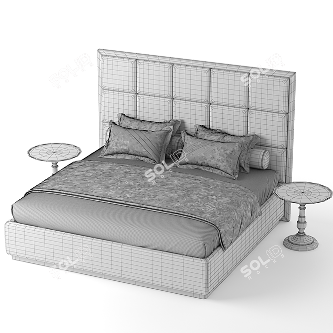 Sleek Diletta Opera Bed 3D model image 4