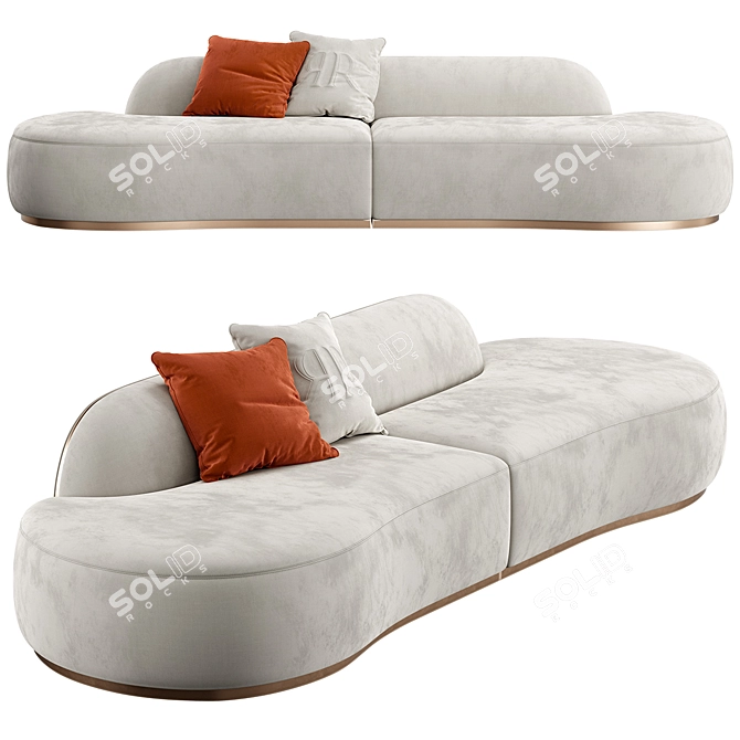 Luxury Pierre Sofa V 3D model image 1