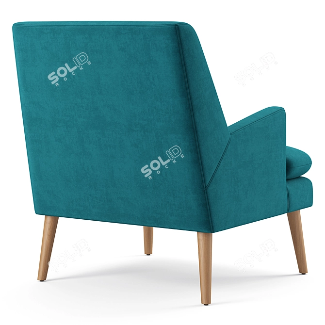 Modern Upholstered Lounge Chair 3D model image 4