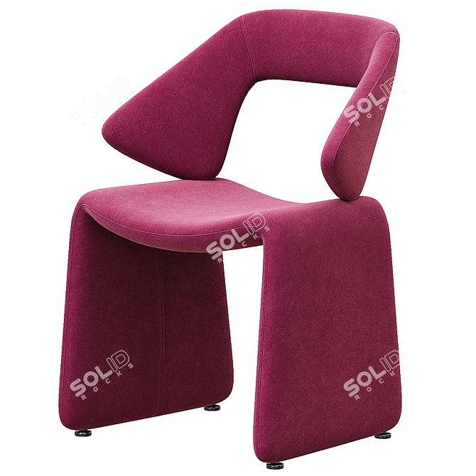 Modern Design Suit Chair in Purple 3D model image 2