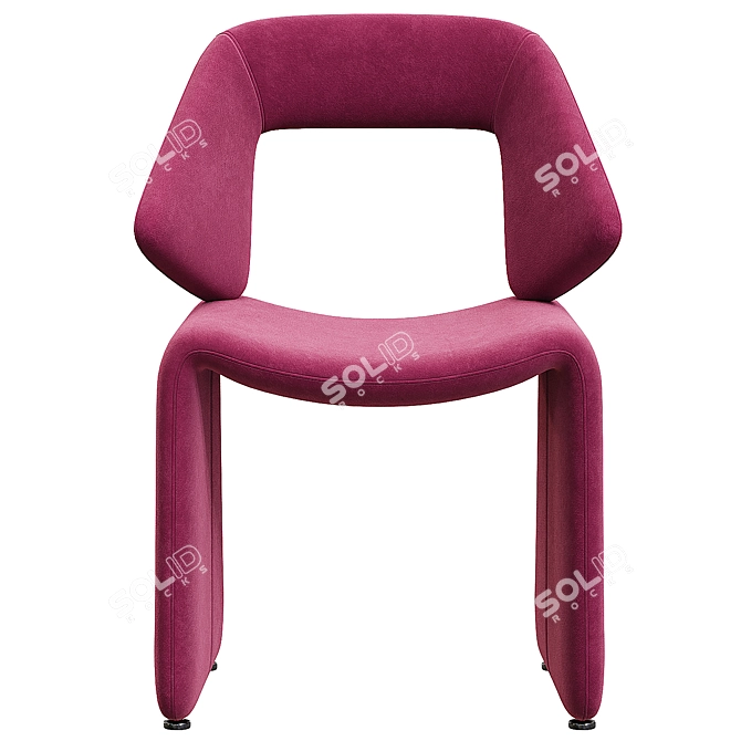Modern Design Suit Chair in Purple 3D model image 3