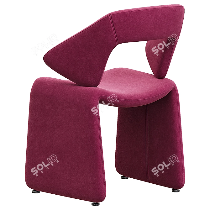 Modern Design Suit Chair in Purple 3D model image 4