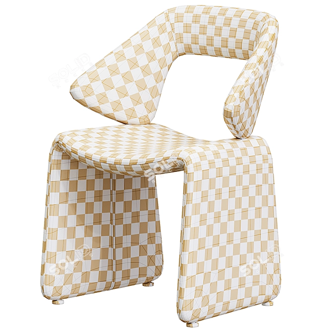 Modern Design Suit Chair in Purple 3D model image 5