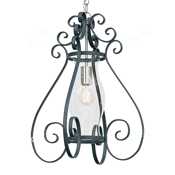 Elegant Anson Ribbon Pendant Shine 3D model image 1