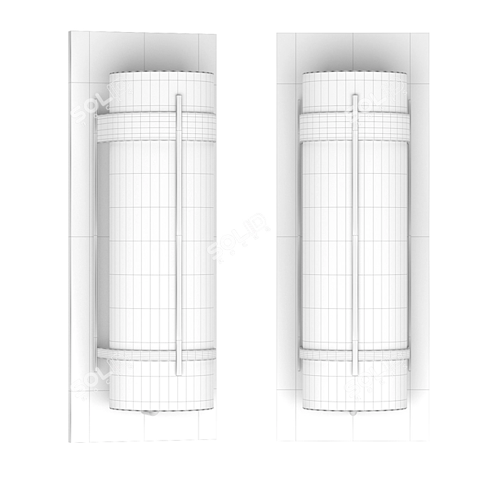 Modern Banded Glass Sconce 3D model image 6