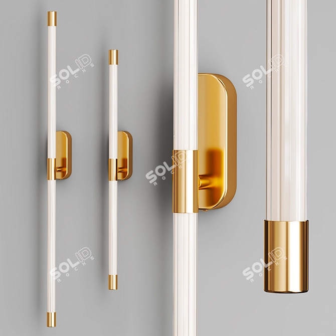 Cylindrical LED Wall Lights 3D model image 1