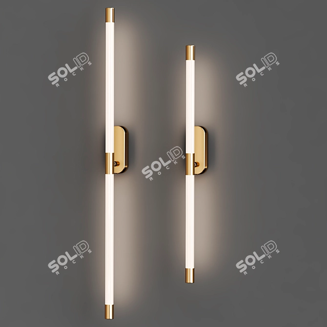 Cylindrical LED Wall Lights 3D model image 2