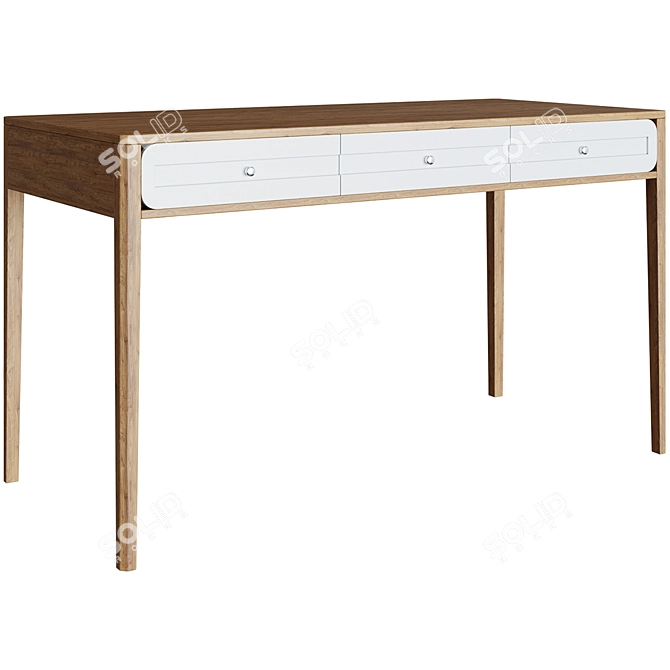 Modern Wooddi Designer Writing Desk 3D model image 2