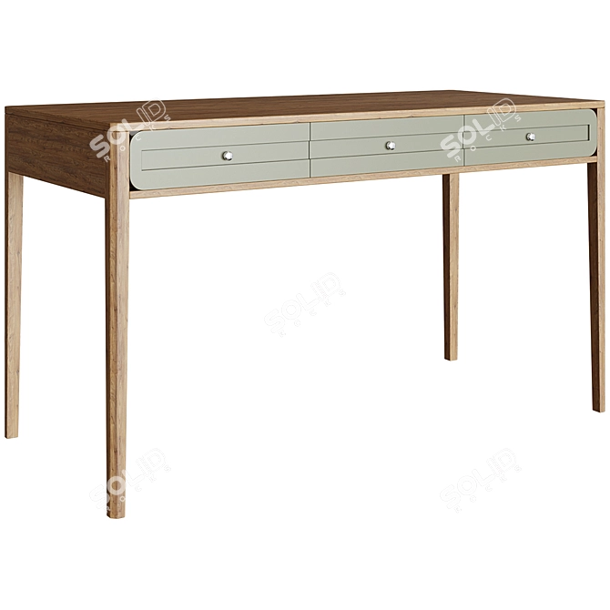 Modern Wooddi Designer Writing Desk 3D model image 3